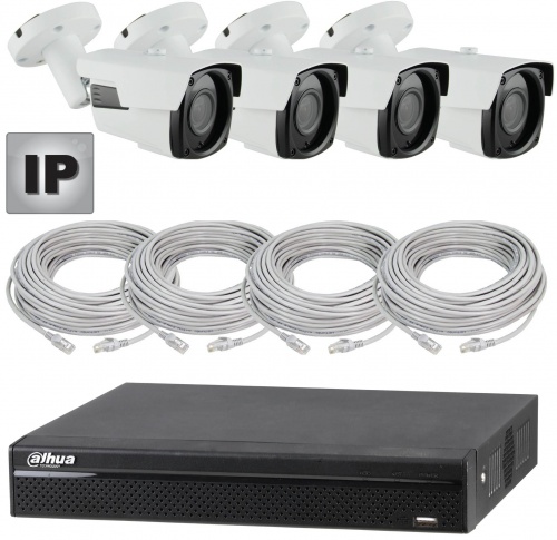 Farm Ip Security Camera System with 60 M Night Vision